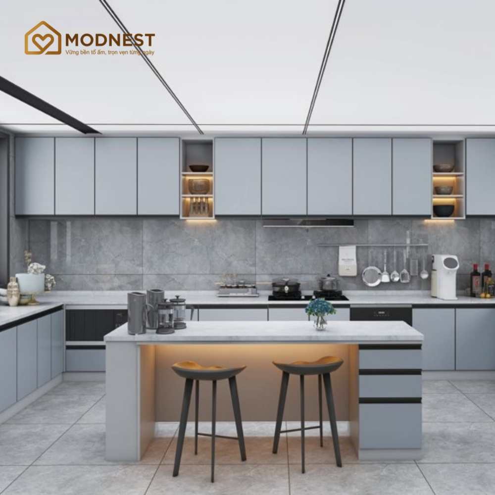 Tủ bếp nhôm tổ ong TBNTO - 01