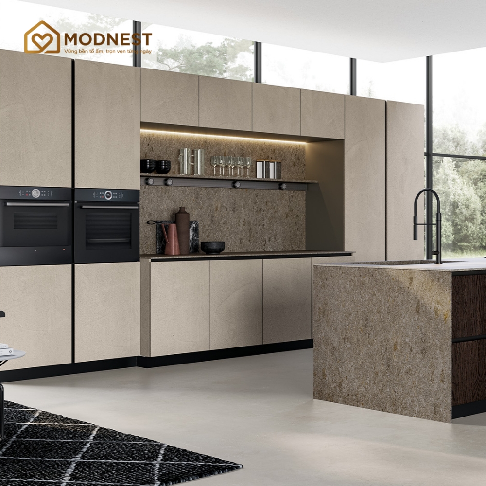Tủ bếp nhôm tổ ong TBNTO - 18