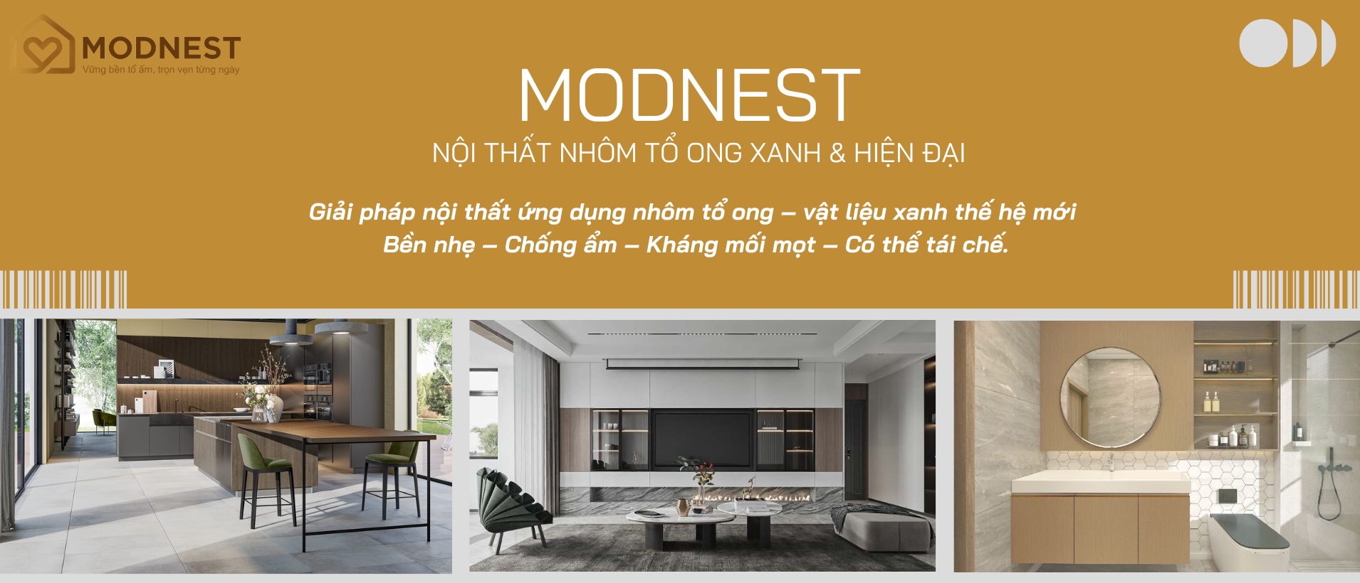 nội thất nhôm tổ ong MODNEST