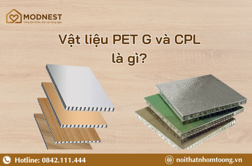PET G và CPL là 2 chất liệu phủ bề mặt thường được dùng hiện nay